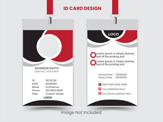 Free vector abstract id cards template concept