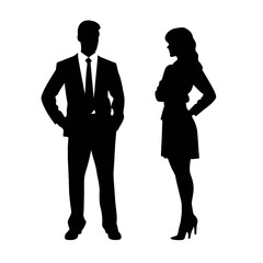 business people silhouette 