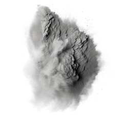 Abstract flying dust and debris, dirt cloud explode smoke cloud, a soft dust explode cloudy on...