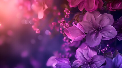 Background with flowers copy space with text background
