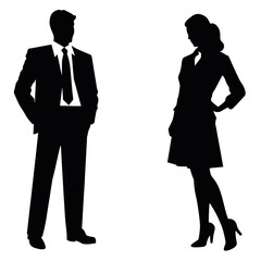 business people silhouette 
