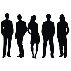 business people silhouette 