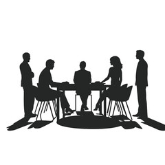 business people silhouette 