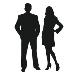 business people silhouette 