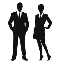 business people silhouette 