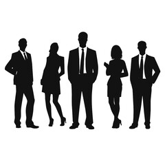 business people silhouette 