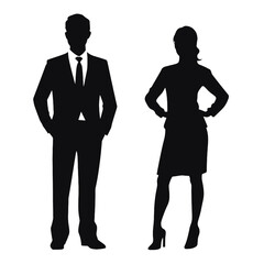 business people silhouette 