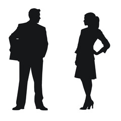 business people silhouette 