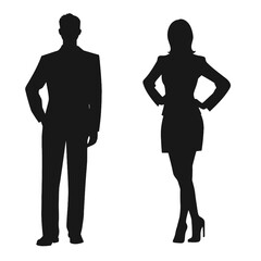 business people silhouette 