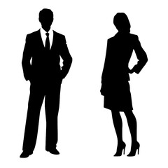 business people silhouette 