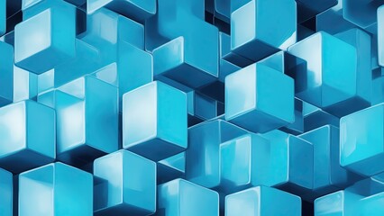 Abstract Cyan cubes background