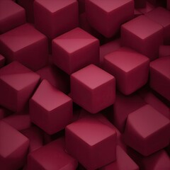 Obraz premium Abstract Maroon cubes background