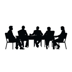 Fototapeta premium business people silhouette 