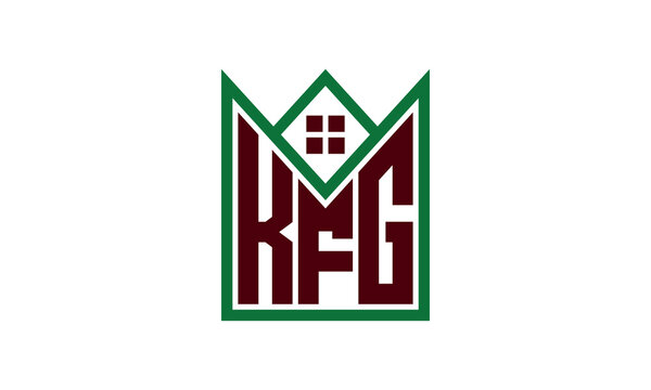 KFG initial letter real estate builders logo design vector. construction ,housing, home marker, property, building, apartment, flat, compartment, business, corporate, house rent, rental, commercial