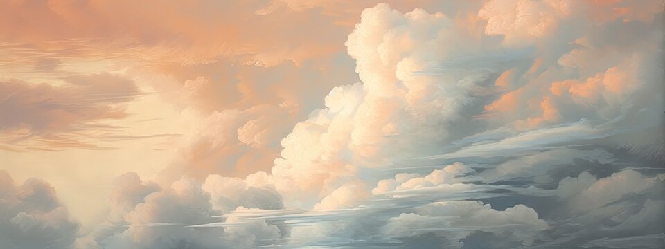 a simple oil painting of the sky