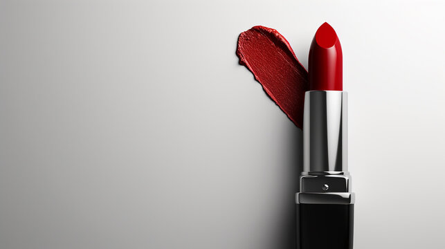 A high-definition image of a blank lipstick tube on a white background.
