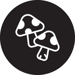 mushroom glyph icon