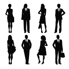 business people silhouette 