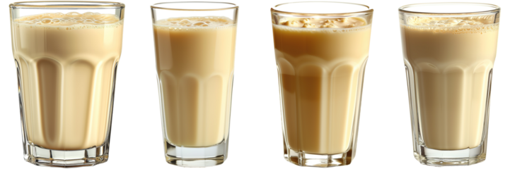 A glass of milk isolated on transparent background
