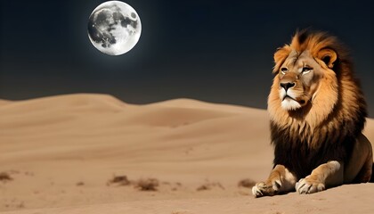 lion in the desert