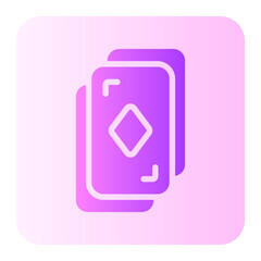 playing cards gradient icon