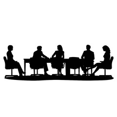 business people silhouette 