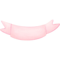 Ribbon label Clipart Watercolor PNG File 