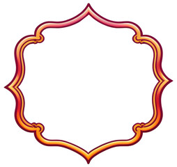 Brown border frame line shape. ornamental brown frame, transparent PNG