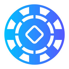 poker chip gradient icon