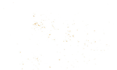 Fototapeta na wymiar Doted and confetti golden glitter on transparent background. Shiny glittering dust. Gold glitter sparkle confetti that floats down falling