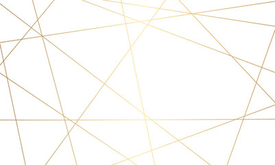 Seamless luxury geometric premium golden random chaotic lines on transparent background. Luxury banner presentation gold line vector, illustration.