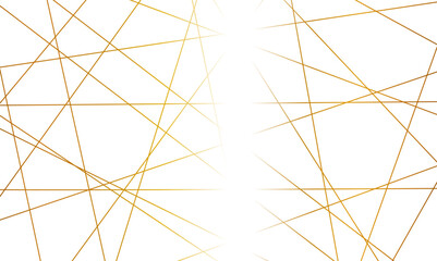 Luxury seamless premium shiny golden random chaotic square and triangle lines on transparent background. Vector, illustration