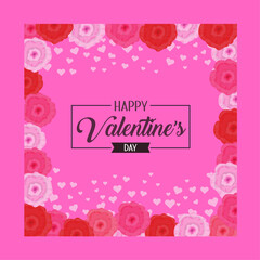 Baby shower invitation card, Radiant Valentine's Border