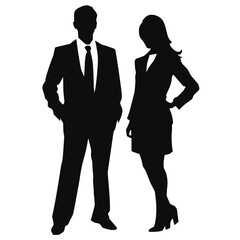 business people silhouette 
