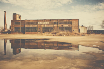 Fototapeta premium Old industrial building retro photography