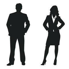 business people silhouette 