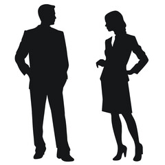 business people silhouette 
