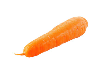 Single carrot isolated on white