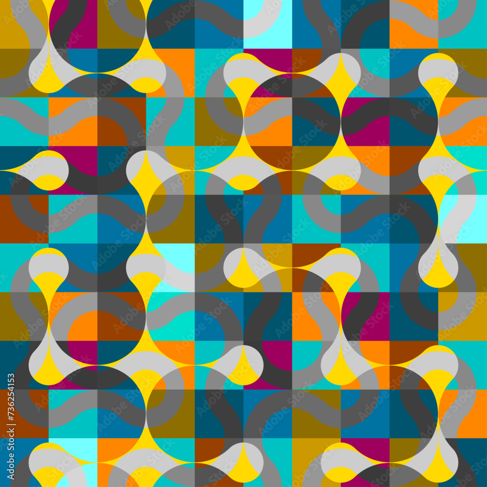 Poster Abstract seamless geometric pattern. Geometric vector image.
