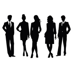 business people silhouette 
