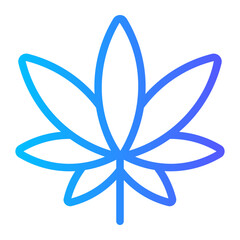 Marijuana gradient icon