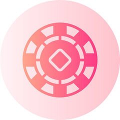 poker chip gradient icon