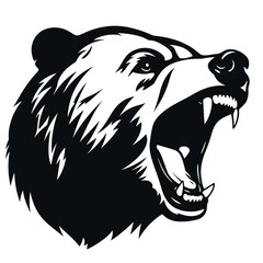 Grizzly bear silhouette