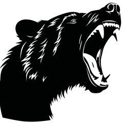 Grizzly bear silhouette