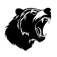 Grizzly bear silhouette