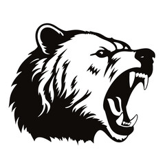 Grizzly bear silhouette