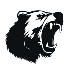 Grizzly bear silhouette