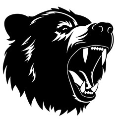 Grizzly bear silhouette