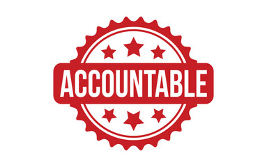 Accountable rubber grunge stamp seal vector