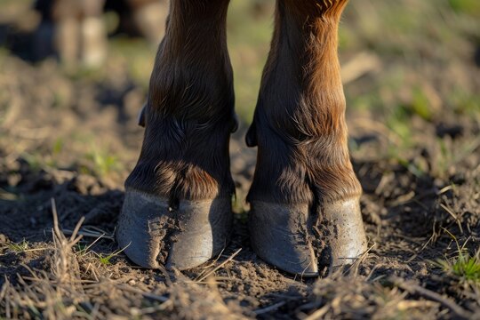 Angus hoof seen up close
